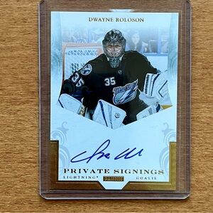 2011 Panini Private Signings Dwayne Roloson Hockey Card